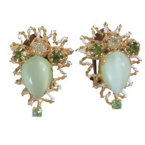 Austria Green Frosted Earrings